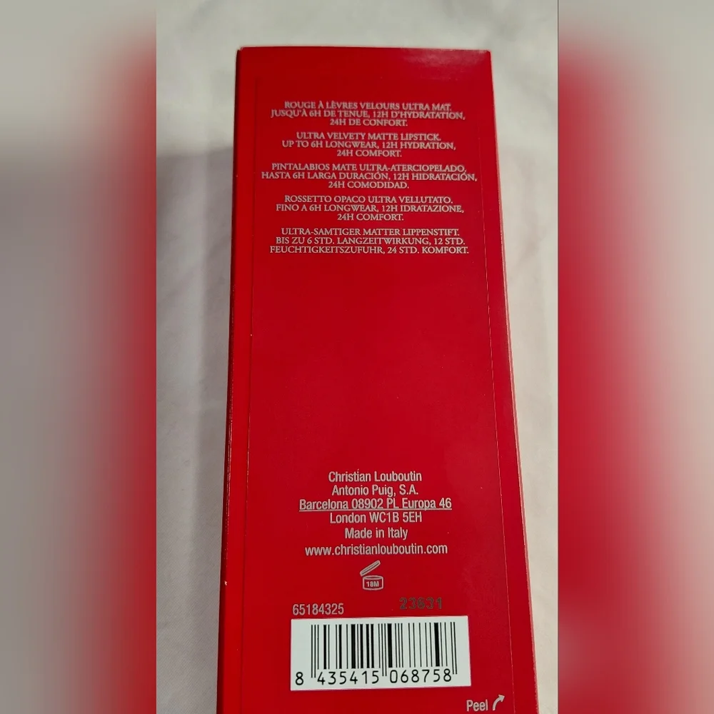 Christian Louboutin Velvet Matte Lipstick 001M Long-lasting Hydrating